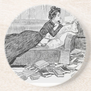Gibson Girl Reading Coaster
