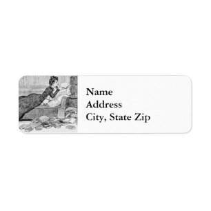 Gibson Girl Reading Label