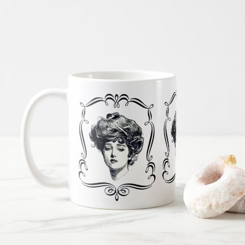 Gibson Girl Vintage Art  Coffee Mug