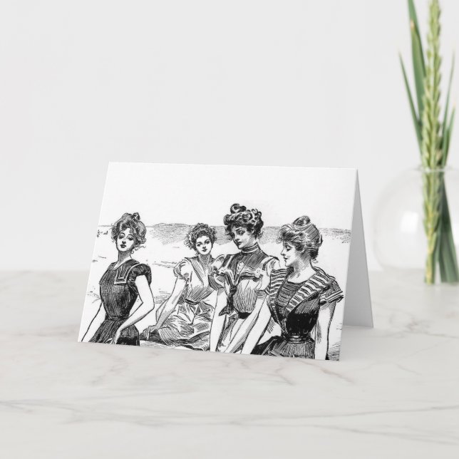 Gibson Girls at the Beach Card (Front)