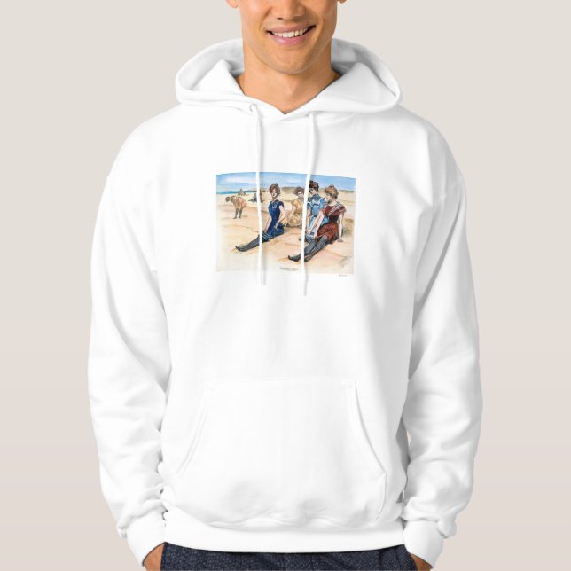 Gibson Girls On The Beach, 1900 Hoodie (Front)