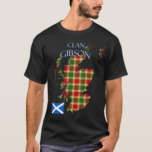 Gibson Scottish Clan Tartan Scotland T_Shirt