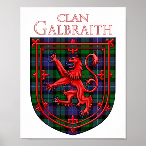 Gibson Tartan Scottish Plaid Lion Rampant Poster