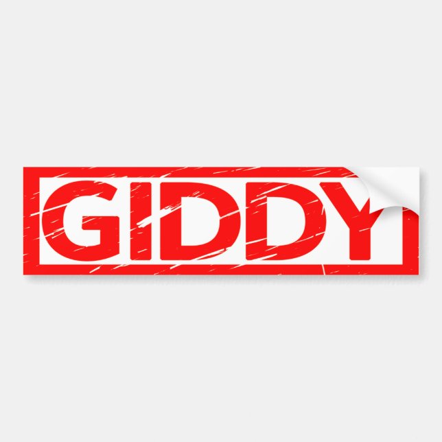 Giddy Stamp Bumper Sticker (Front)
