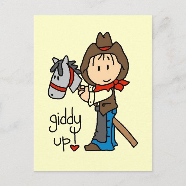 Giddy Up Cowboy Tshirts and Gifts Postcard (Front)