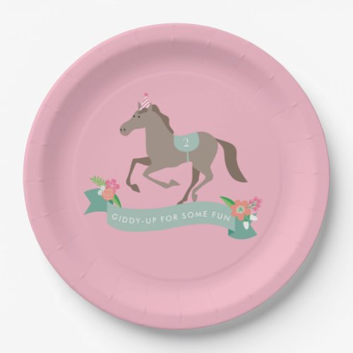 Giddy Up for Fun Second Birthday Paper Plates