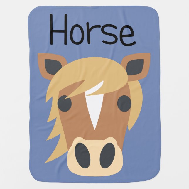 Giddy Up Horse Baby Blanket (Front)
