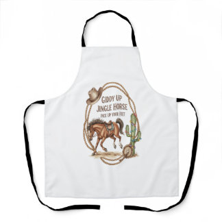 Giddy Up Jingle Horse Apron