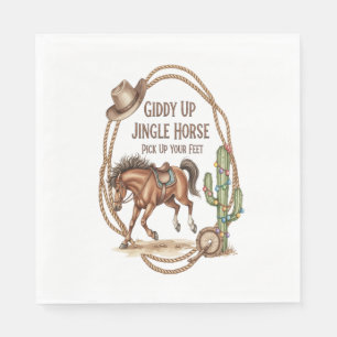 Giddy Up Jingle Horse Napkins