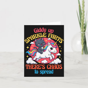 Giddy Up Sparkle Farts There's Chaos To Spread Cut Card