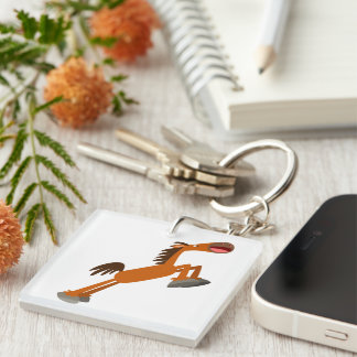 Giddyup, Horsey! Cartoon Horse Acrylic Keychain