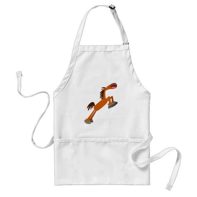 Giddyup, Horsey! Cartoon Horse Apron (Front)