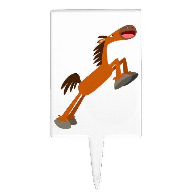 Giddyup, Horsey! Cartoon Horse Cake Pick (Front)