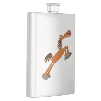 Giddyup, Horsey! Cartoon Horse Classic Flask