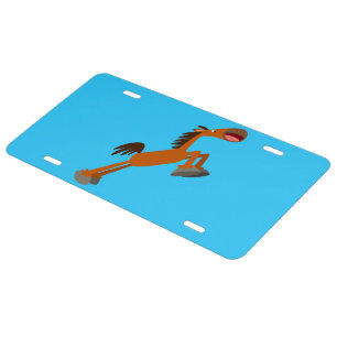 Giddyup, Horsey! Cartoon Horse License Plate Cover