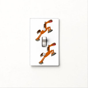 Giddyup, Horsey! Cartoon Horse Light Switch Cover