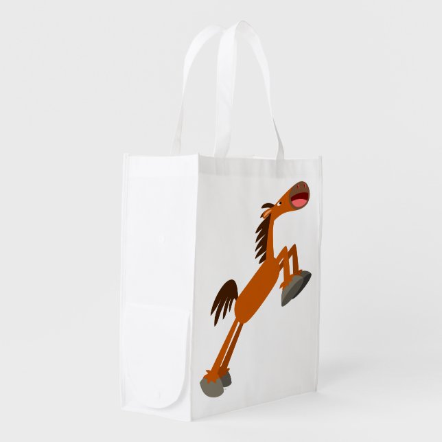Giddyup, Horsey! Cartoon Horse Reusable Bag (Front Side)