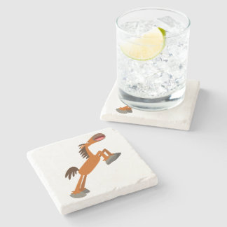 Giddyup, Horsey! Cartoon Horse Stone Coaster