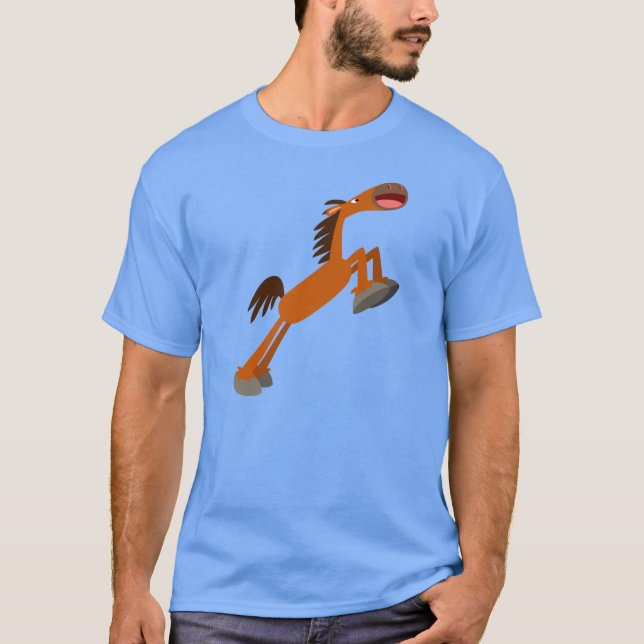Giddyup, Horsey! Cartoon Horse T-Shirt (Front)