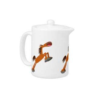 Giddyup, Horsey! Cartoon Horse Teapot