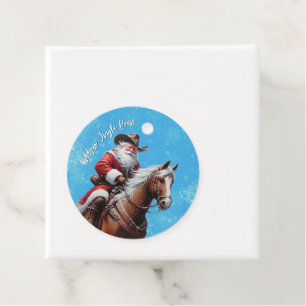 Giddyup Jingle Horse Santa Claus Christmas Gift Favor Tags