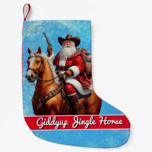 Giddyup Jingle Horse Santa Claus Christmas Small Christmas Stocking