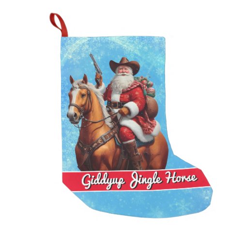 Giddyup Jingle Horse Santa Claus Christmas Small Christmas Stocking