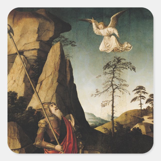 Gideon and the Fleece, c.1490 Square Sticker (Front)
