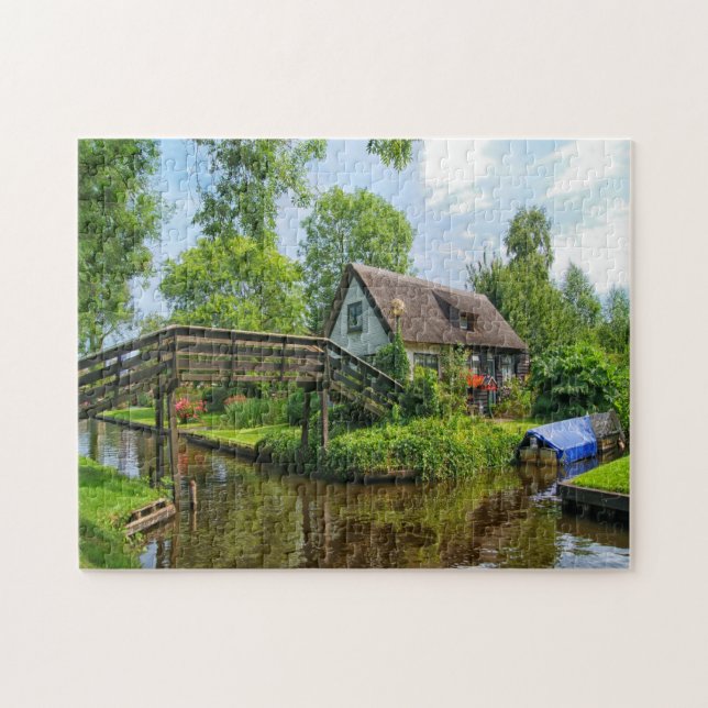 Giethoorn Farm House Holland. Jigsaw Puzzle (Horizontal)