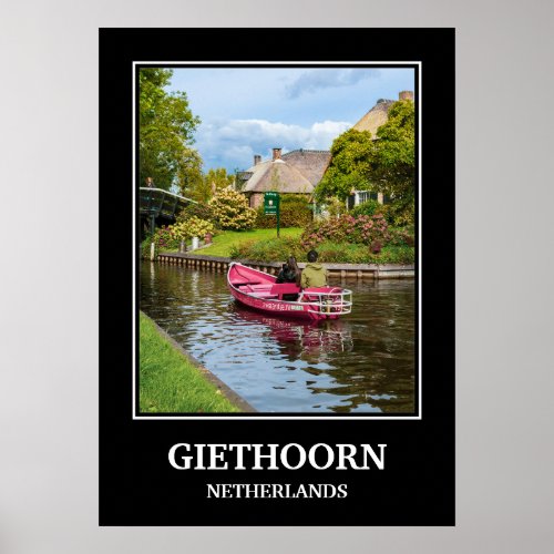 GIETHOORN THE NETHERLANDS TRAVEL POSTER