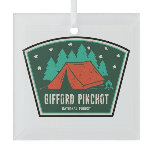Gifford Pinchot National Forest Camping Glass Ornament