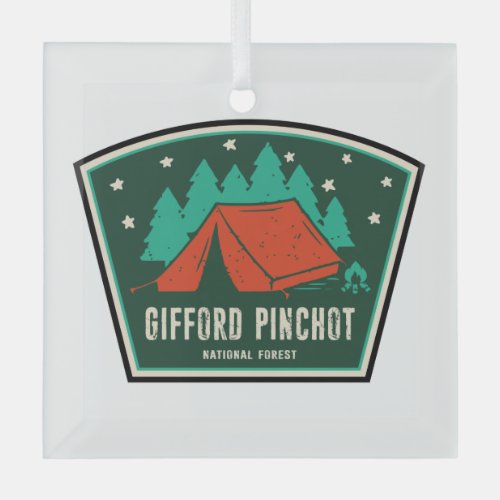 Gifford Pinchot National Forest Camping Glass Ornament