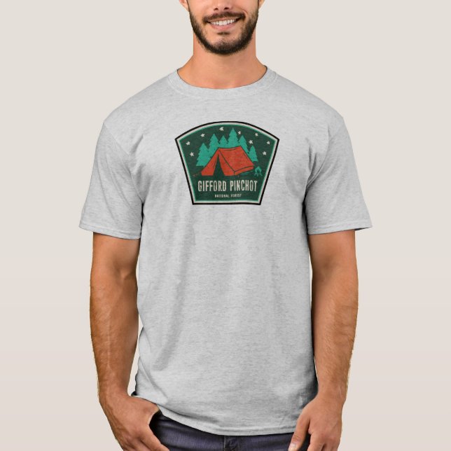 Gifford Pinchot National Forest Camping T-Shirt (Front)