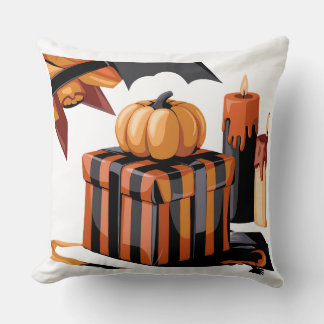 Gift and Pumpkin Throw Pillow: Festive New Model Pillow