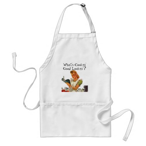 Gift Apron Whats Cookin Good Lookin Retro Vintage