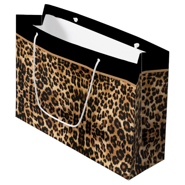 Gift Bag-Animal Print Large Gift Bag (Front Angled)