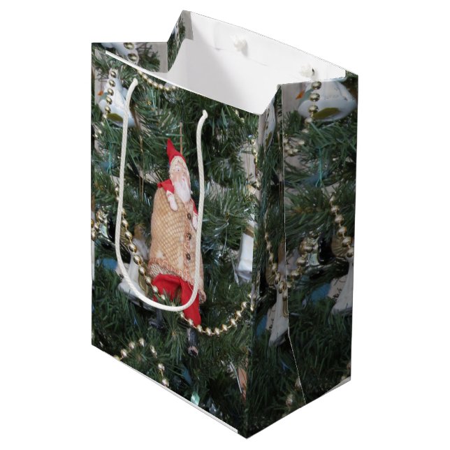 Gift Bag - Antique Santa Ornament (Front Angled)