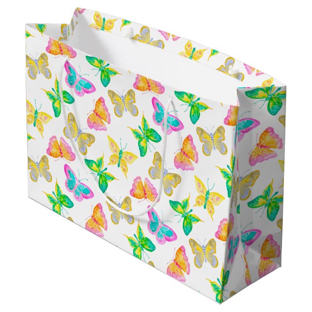 Gift Bag-Butterflies Large Gift Bag (Back Angled)