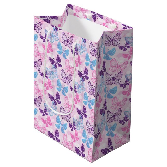 Gift Bag-Butterflies Medium Gift Bag (Front Angled)