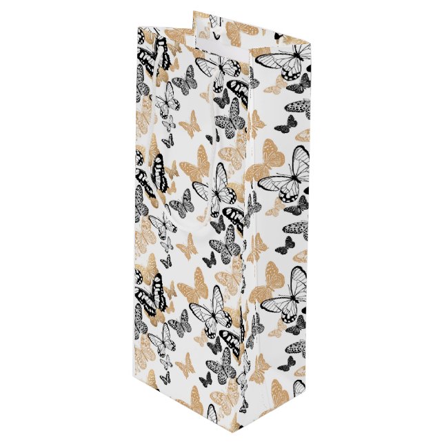 Gift Bag-Butterflies Wine Gift Bag (Front Angled)