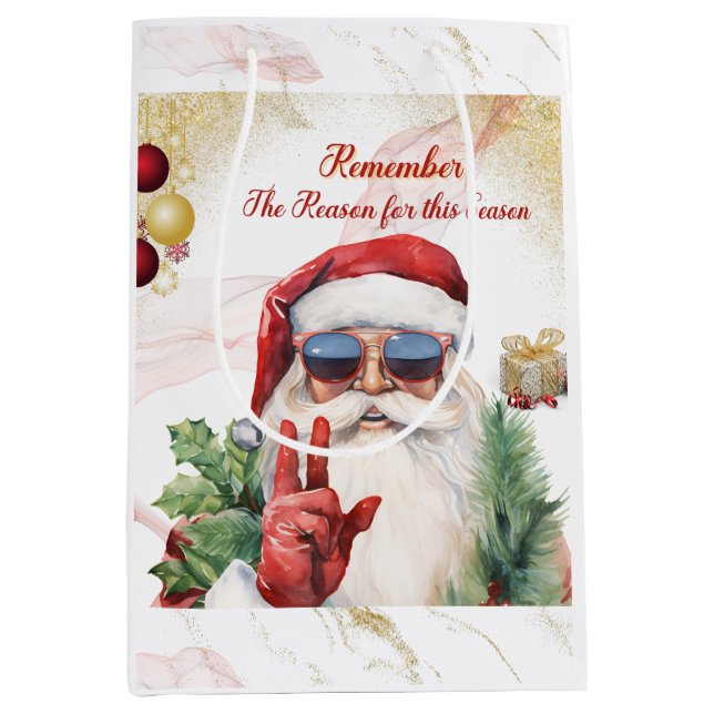 Gift Bag-Christmas Santa Gift Bag (Front)