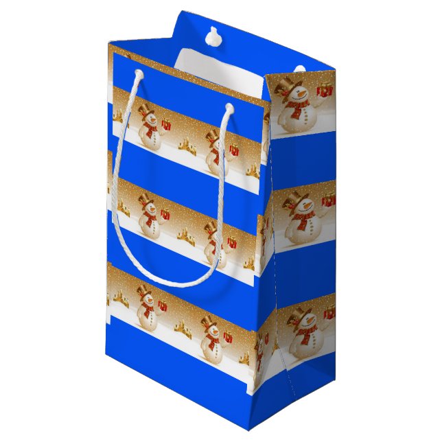 Gift Bag Christmas Snowman (Front Angled)