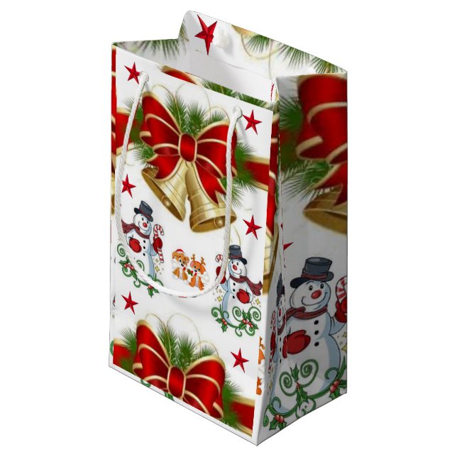 Gift Bag Christmas Snowman (Front Angled)