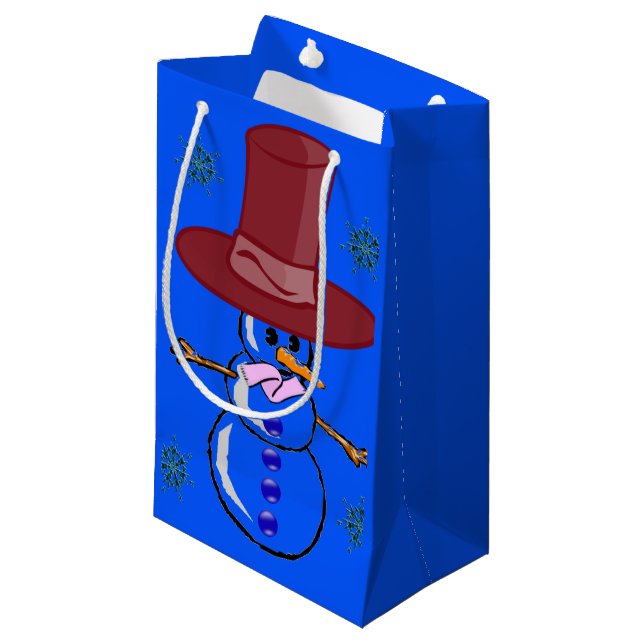 Gift Bag Christmas Snowman (Front Angled)