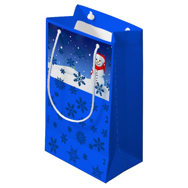 Gift Bag Christmas Snowman (Front Angled)
