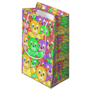 Gift Bag Colorful Teddy Bears