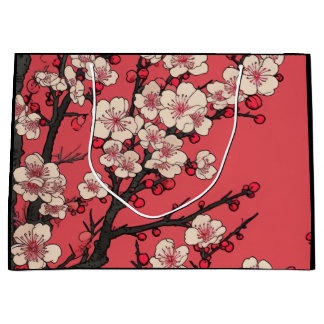 GIFT BAG CRANES AND CHERRY BLOSSOM MOON 