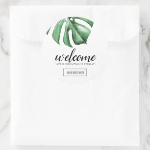 Gift Bag Favor Labels for Tropical Business Event