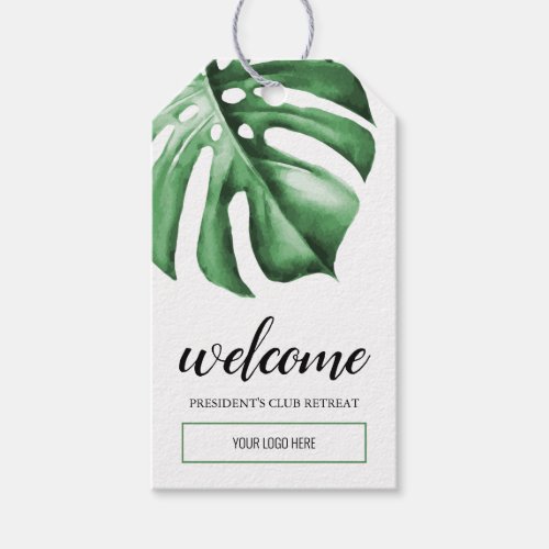 Gift Bag Favor Tags for Tropical Business Event