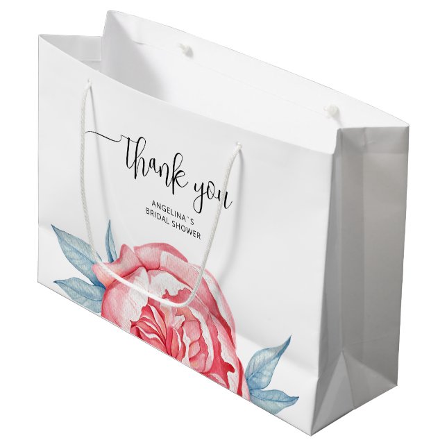 Gift Bag for a bridal shower (Front Angled)